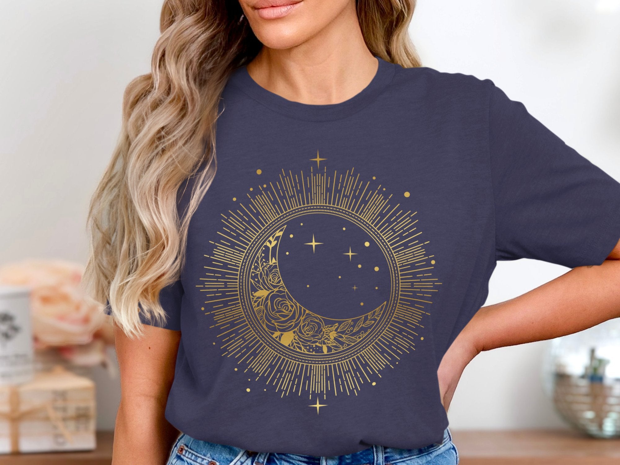 🌙☀️✨ Crescent moon and sunburst
