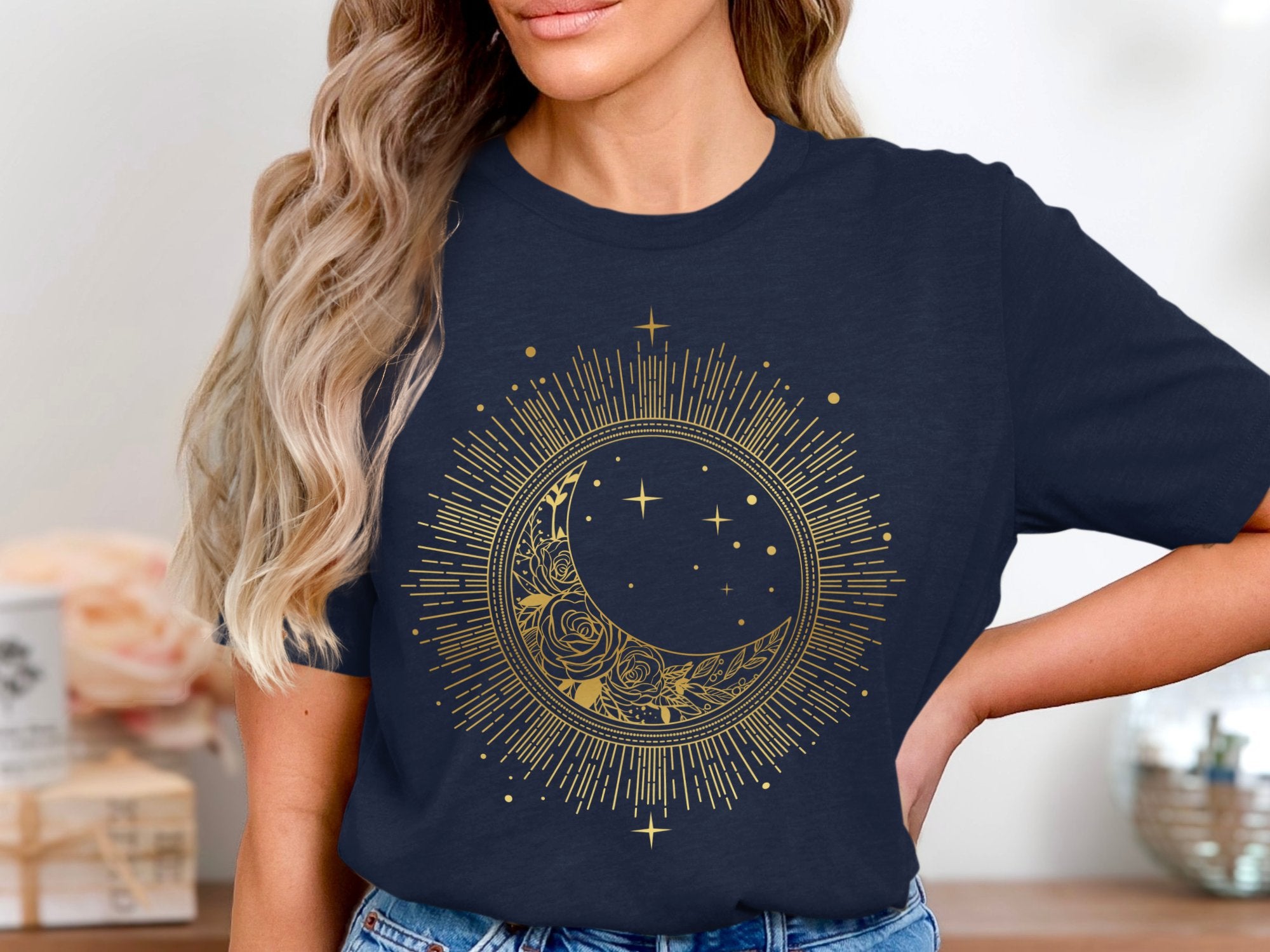 🌙☀️✨ Crescent moon and sunburst