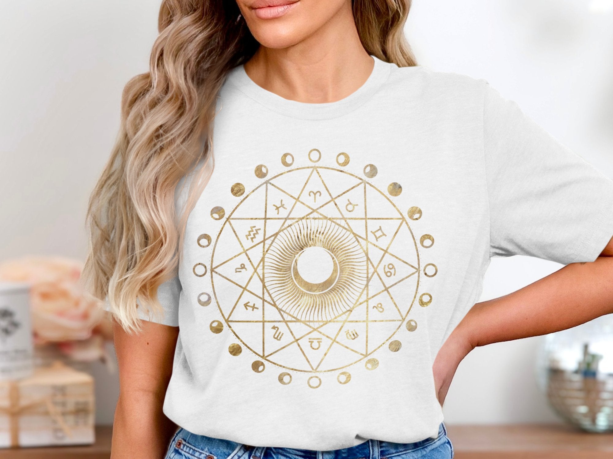 🌙🔯✨ Intricate zodiac and moon phases