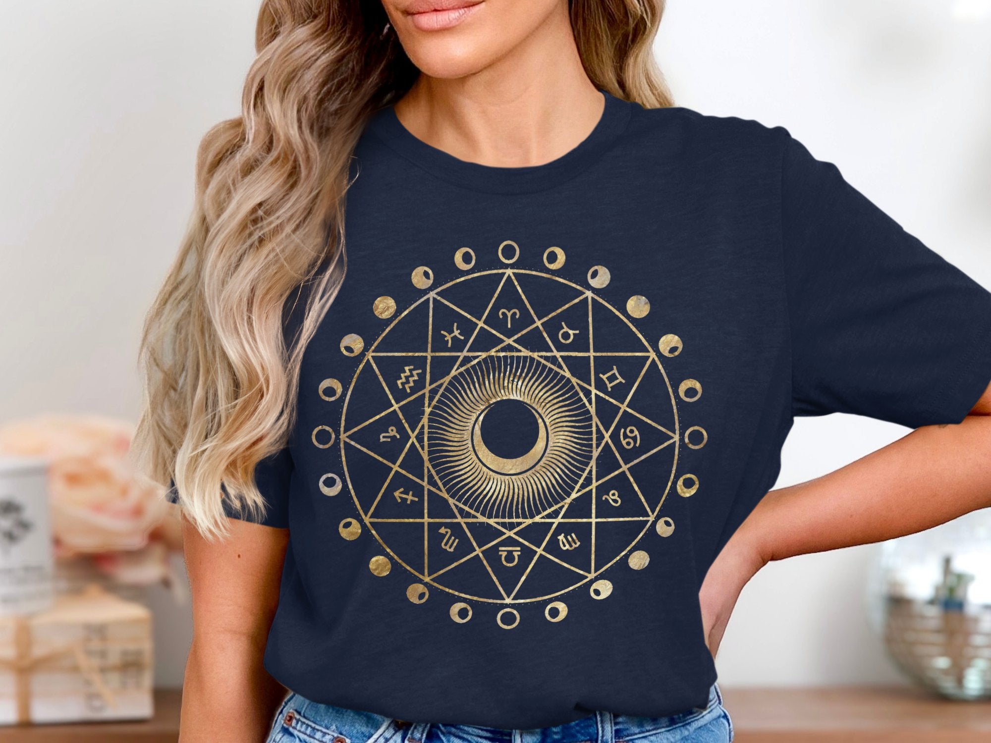 🌙🔯✨ Intricate zodiac and moon phases