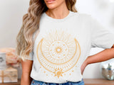 🌞🌙✨ Moon and sunburst design