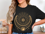 🌞🌙✨ Moon and sunburst design