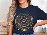 🌞🌙✨ Moon and sunburst design