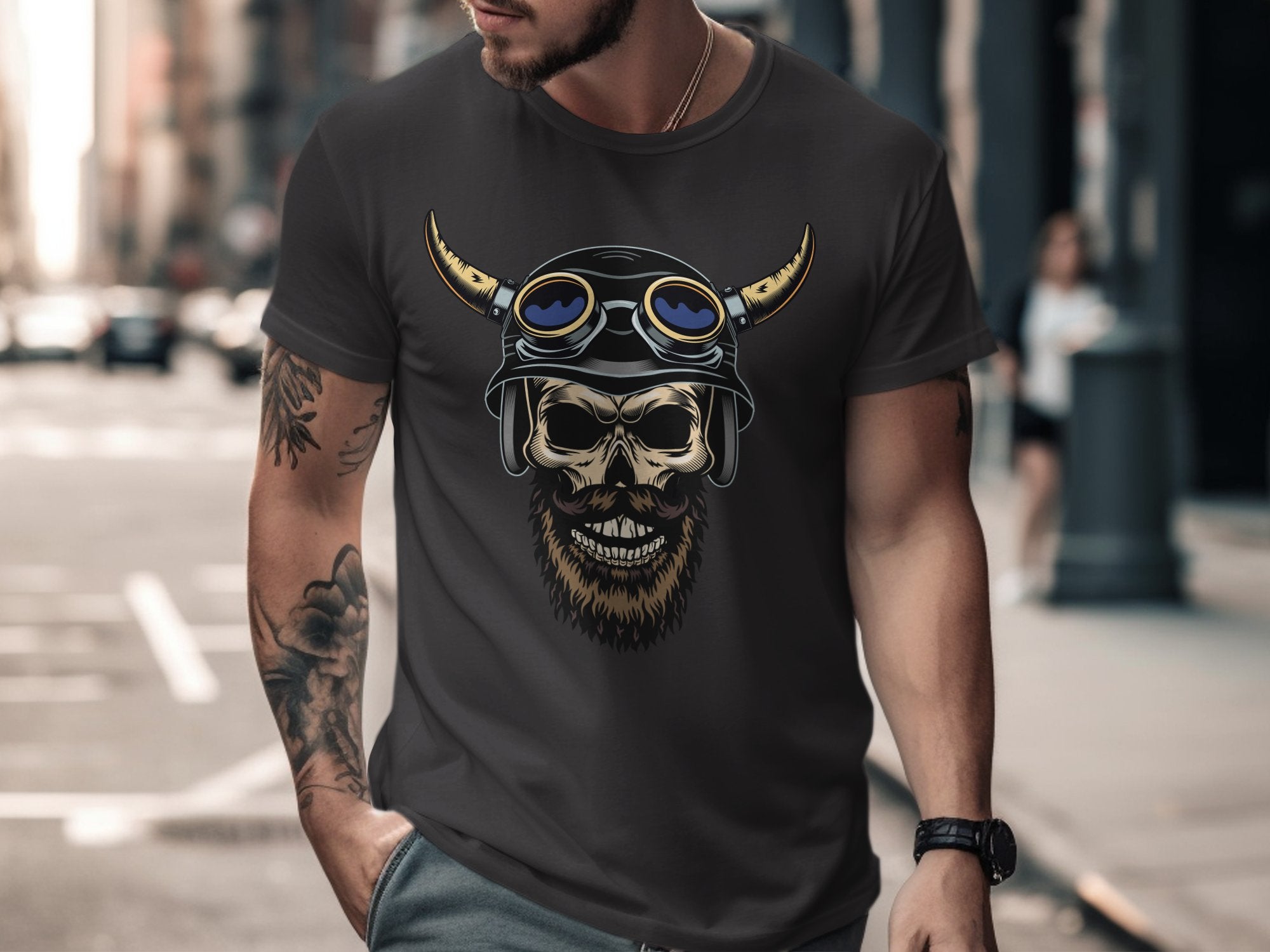 ☠️🪓⚡ Viking Rider Skull
