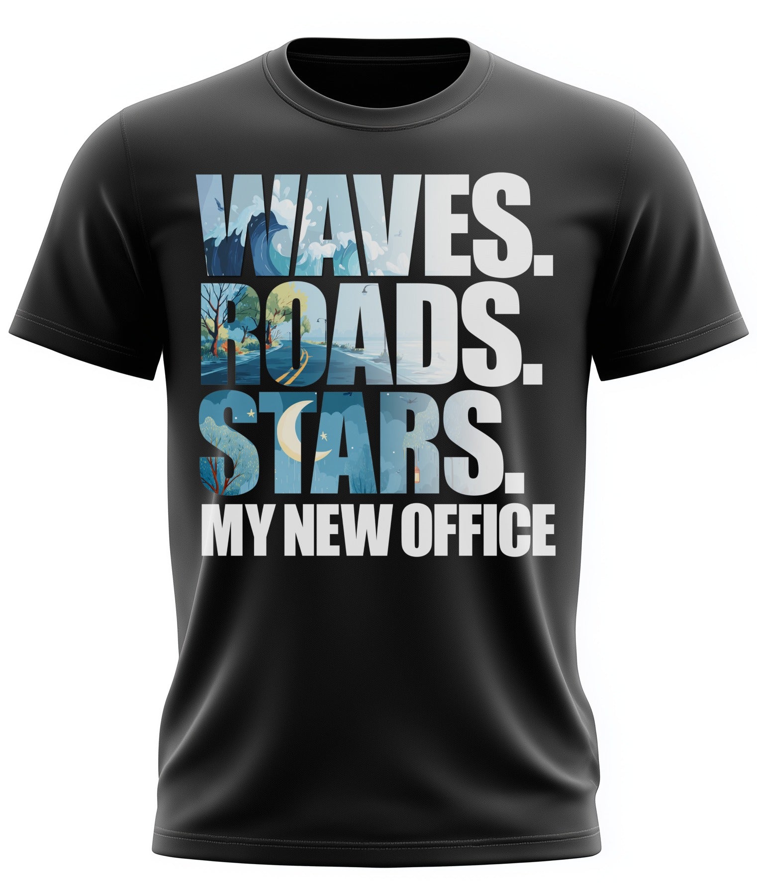 🌊🛣️⭐ My New Office Waves Roads Stars