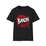 ⚔️🌸🔥 BANZAI Blanco/Rojo (Frente) + Bonsái Upppsss! (Espalda)