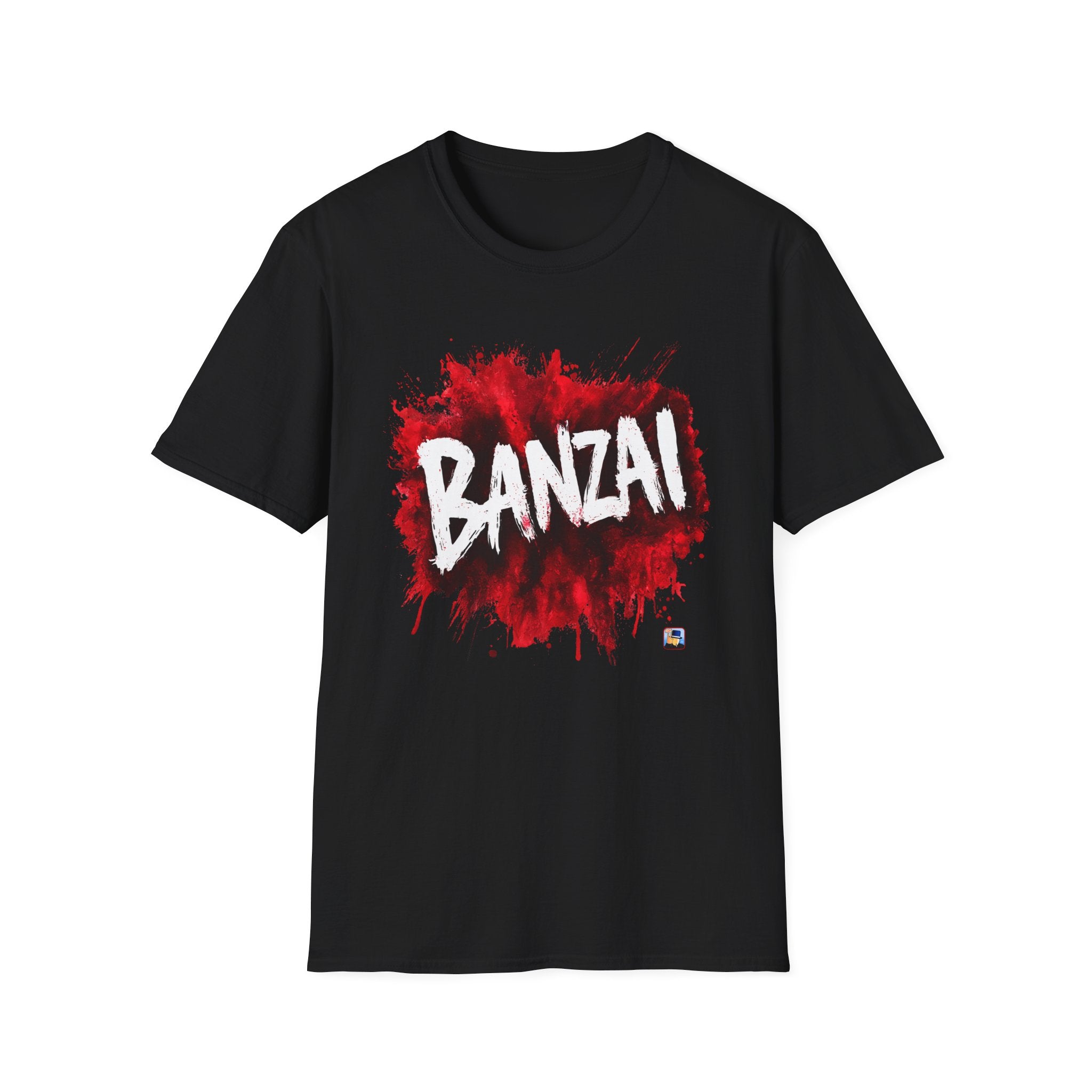 ⚔️🌸🔥 BANZAI Blanco/Rojo (Frente) + Bonsái Upppsss! (Espalda)